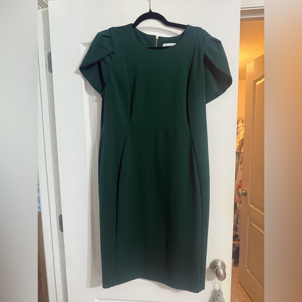 Calvin Klein Dark Green Midi Dress